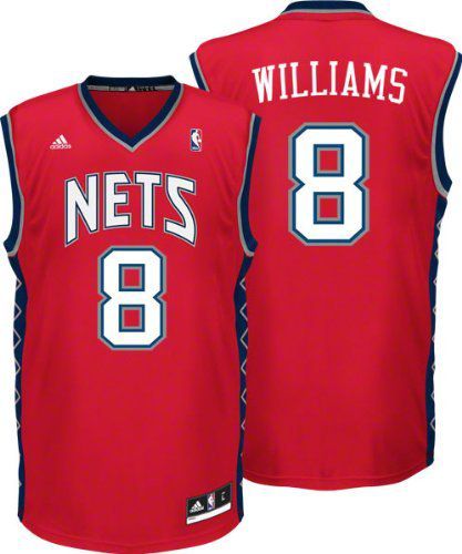 Men Brooklyn Nets 8 Deron Williams Red Revolution 30 Stitched NBA Jersey
